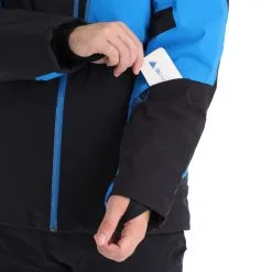 Spyder, Leader Veste De Ski Hommes Bleu, Noir -ColourWear Soldes spyder leader aa jas gevoerd heren blauw zwart 22spyde133v2 BI 08