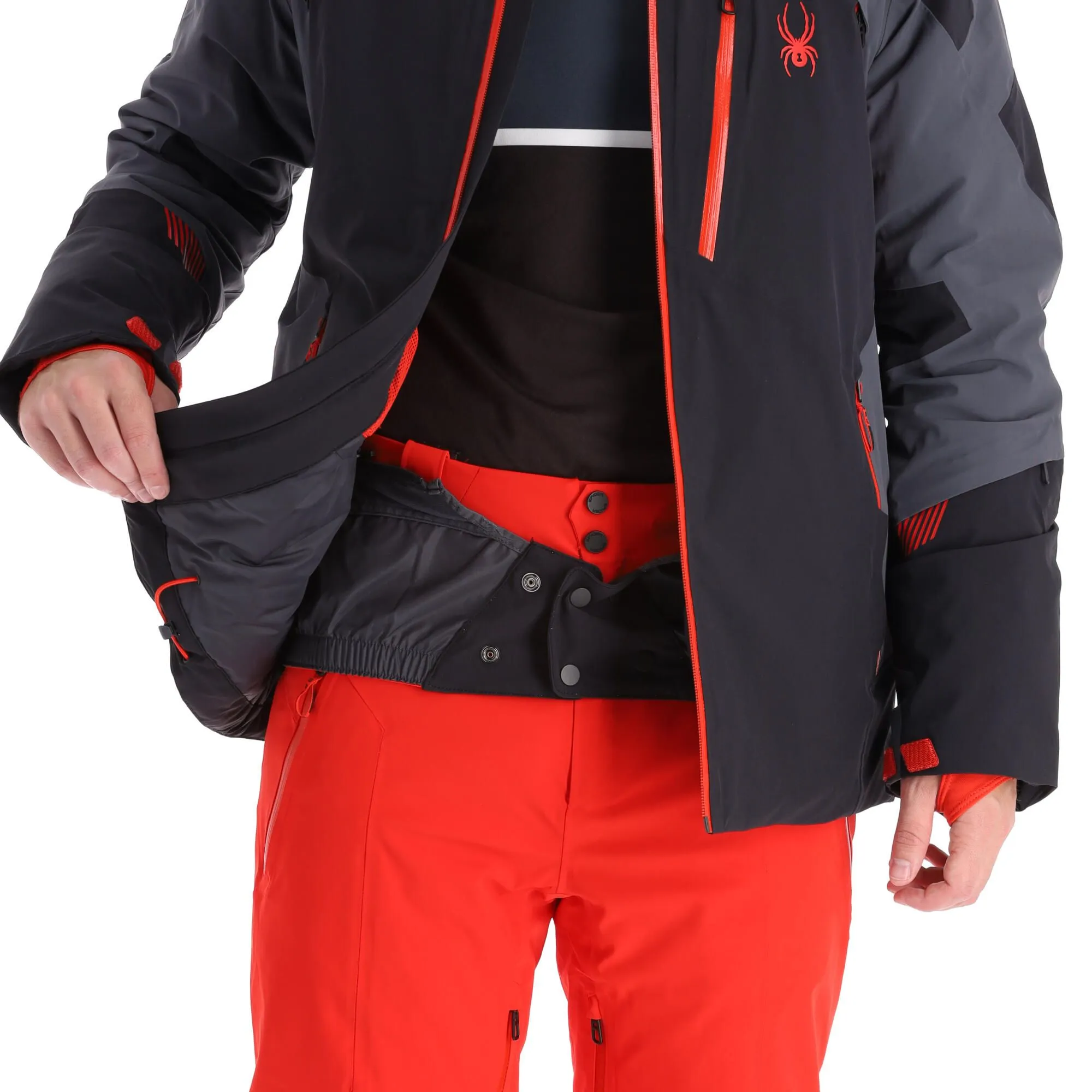 Spyder, Leader Veste De Ski Hommes Charcoal Gris, Noir 10 Spyder, Leader Veste De Ski Hommes Charcoal Gris, Noir – Image 8