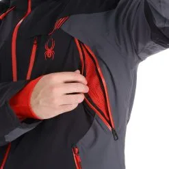 Spyder, Leader Veste De Ski Hommes Charcoal Gris, Noir 20 Spyder, Leader Veste De Ski Hommes Charcoal Gris, Noir -ColourWear Soldes spyder leader aa jas gevoerd heren charcoal grijs zwart 22spyde133v3 BI 10