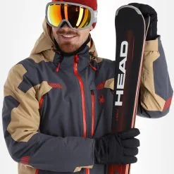 Spyder, Leader Veste De Ski Hommes Ebony Gris -ColourWear Soldes spyder leader aa jas gevoerd heren ebony grijs 22spyde133v4 BI 05