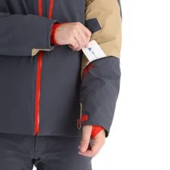 Spyder, Leader Veste De Ski Hommes Ebony Gris -ColourWear Soldes spyder leader aa jas gevoerd heren ebony grijs 22spyde133v4 BI 08