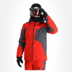 Spyder, Leader Veste De Ski Hommes Volcano Rouge -ColourWear Soldes spyder leader aa jas gevoerd heren volcano rood 22spyde133v8 BI 04