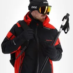 Spyder, Monterosa Gtx Veste De Ski Hommes Volcano Noir, Rouge -ColourWear Soldes spyder monterosa gtx aa jas gevoerd heren charcoal grijs zwart 22spyde116v1 BI 05