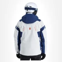 Spyder, Monterosa Gtx Veste De Ski Hommes Glacier Blanc, Bleu -ColourWear Soldes spyder monterosa gtx aa jas gevoerd heren glacier blauw wit 22spyde116v2 BI 03
