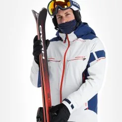 Spyder, Monterosa Gtx Veste De Ski Hommes Glacier Blanc, Bleu -ColourWear Soldes spyder monterosa gtx aa jas gevoerd heren glacier blauw wit 22spyde116v2 BI 05