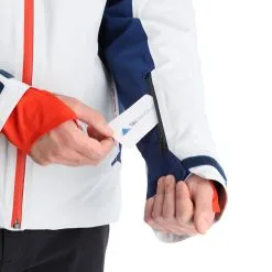 Spyder, Monterosa Gtx Veste De Ski Hommes Glacier Blanc, Bleu -ColourWear Soldes spyder monterosa gtx aa jas gevoerd heren glacier blauw wit 22spyde116v2 BI 10