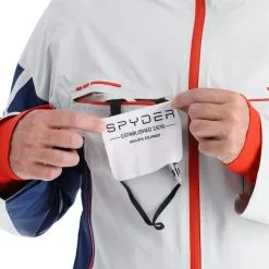 Spyder, Monterosa Gtx Veste De Ski Hommes Glacier Blanc, Bleu -ColourWear Soldes spyder monterosa gtx aa jas gevoerd heren glacier blauw wit 22spyde116v2 BI 11