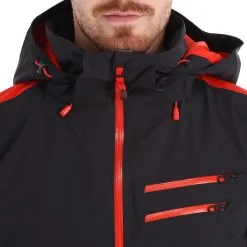 Spyder, Orbiter Veste De Ski Hommes Charcoal Gris -ColourWear Soldes spyder orbiter aa jas gevoerd heren charcoal grijs zwart 22spyde132v1 BI 07