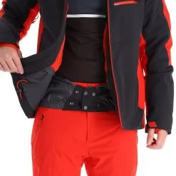 Spyder, Orbiter Veste De Ski Hommes Charcoal Gris -ColourWear Soldes spyder orbiter aa jas gevoerd heren charcoal grijs zwart 22spyde132v1 BI 09