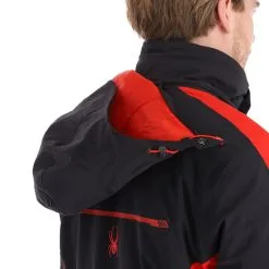 Spyder, Orbiter Veste De Ski Hommes Charcoal Gris -ColourWear Soldes spyder orbiter aa jas gevoerd heren charcoal grijs zwart 22spyde132v1 BI 11