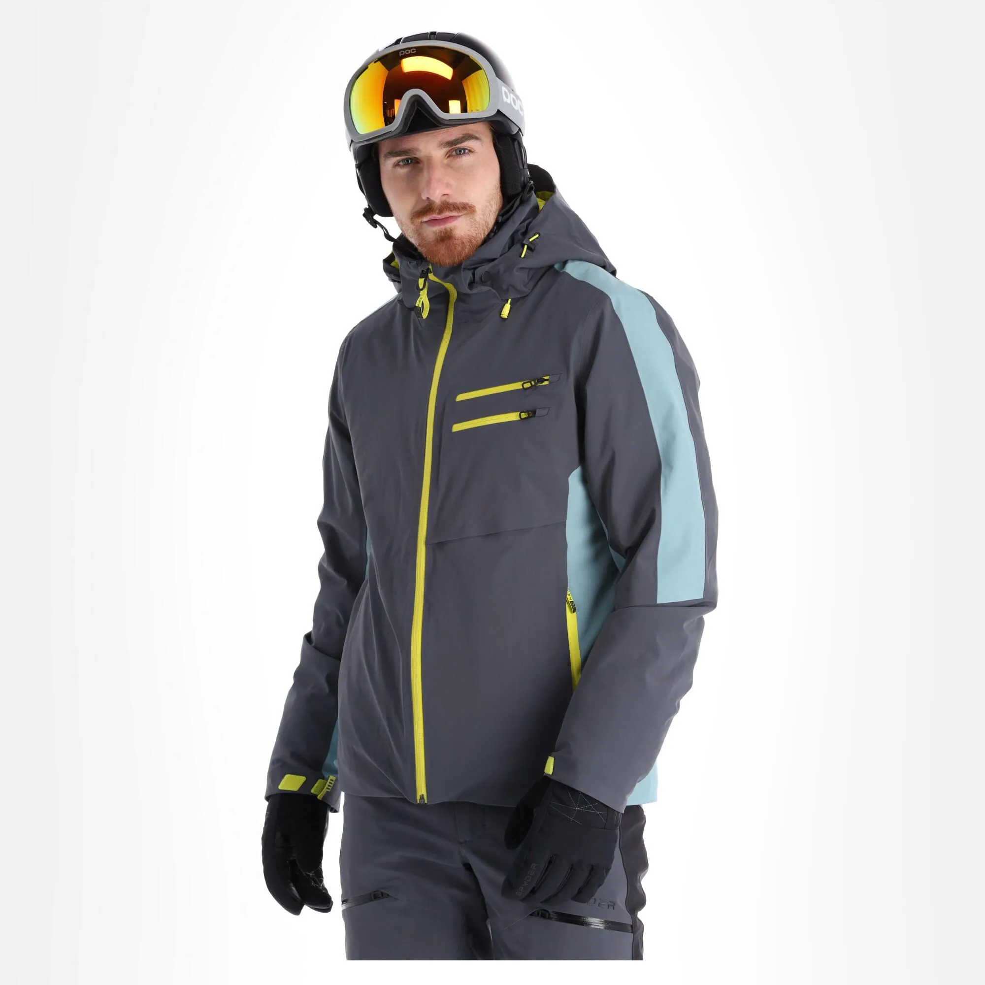 Spyder, Orbiter Veste De Ski Hommes Ebony Tundra Gris 5 Spyder, Orbiter Veste De Ski Hommes Ebony Tundra Gris – Image 3