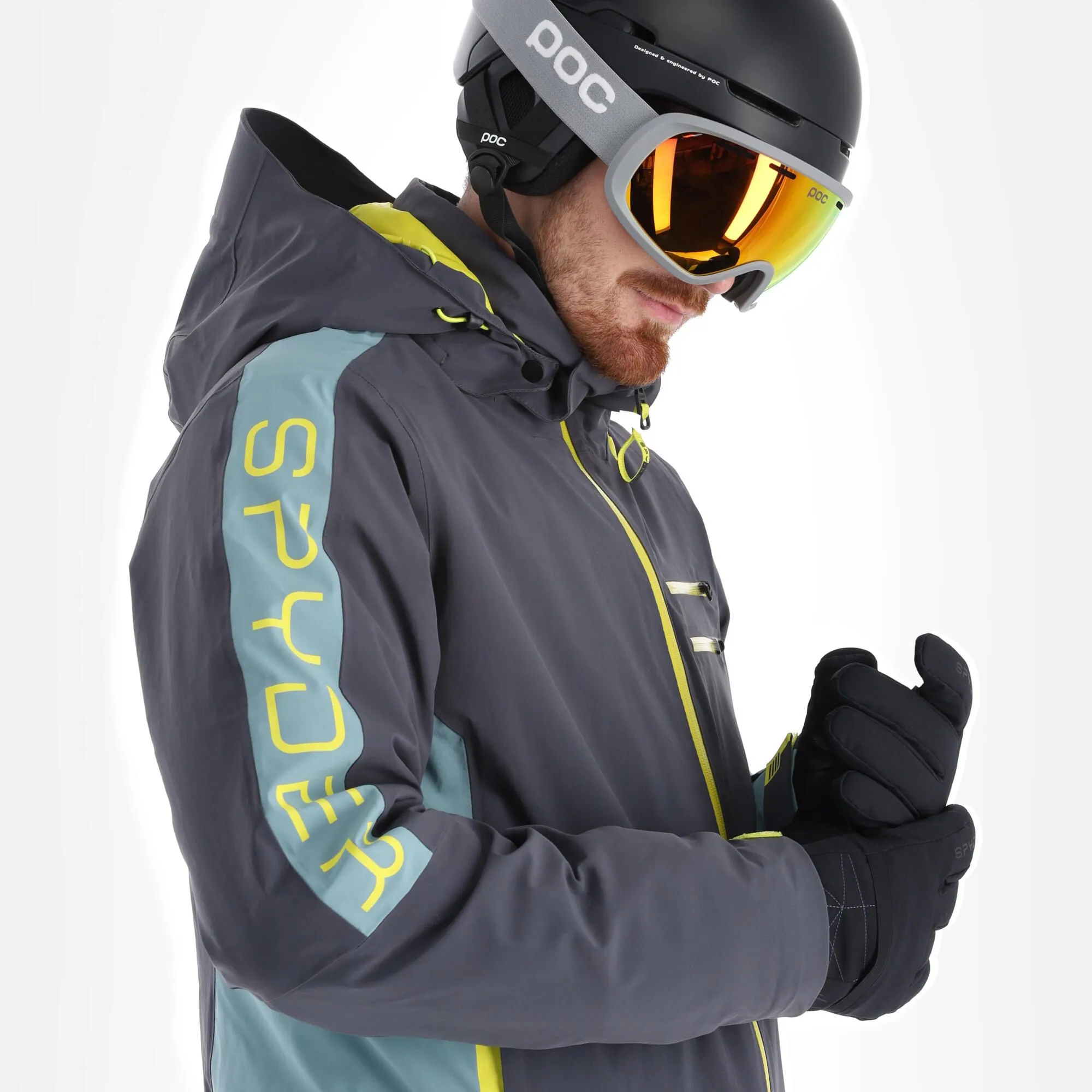 Spyder, Orbiter Veste De Ski Hommes Ebony Tundra Gris 7 Spyder, Orbiter Veste De Ski Hommes Ebony Tundra Gris – Image 5