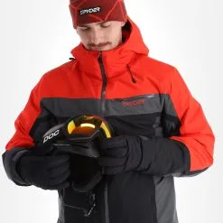 Spyder, Seventy - Eight Veste De Ski Hommes Volcano Rouge -ColourWear Soldes spyder seventy eight aa jas gevoerd heren volcano rood 22spyde135v5 BI 05