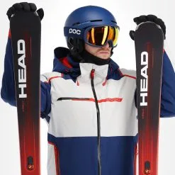 Spyder, Titan Veste De Ski Hommes Glacier Blanc, Bleu -ColourWear Soldes spyder titan aa jas gevoerd heren glacier blauw wit 22spyde134v2 BI 06