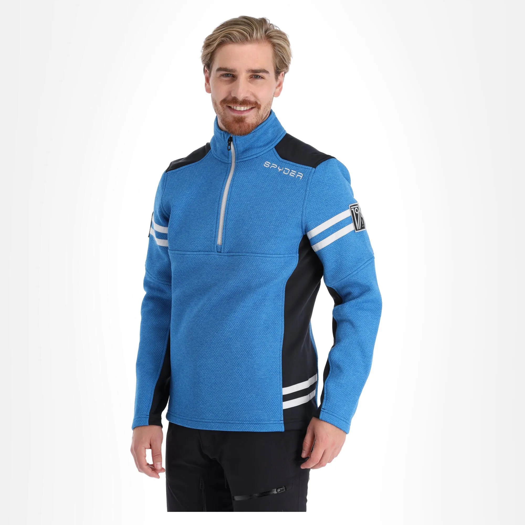 Spyder, Wengen Half Zip Gilet Hommes Collegiate Bleu 3 Spyder, Wengen Half Zip Gilet Hommes Collegiate Bleu