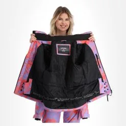 Superdry, Rescue Jacket Veste De Ski Femmes Brush Camo Lilac Rose -ColourWear Soldes superdry rescue jacket aa jas gevoerd dames brush camo lilac roze 22super111v1 BI 06
