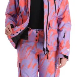 Superdry, Rescue Jacket Veste De Ski Femmes Brush Camo Lilac Rose -ColourWear Soldes superdry rescue jacket aa jas gevoerd dames brush camo lilac roze 22super111v1 BI 09
