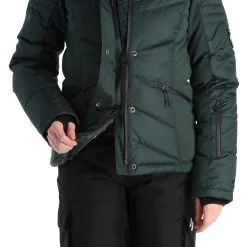 Superdry, Snow Luxe Puffer Veste De Ski Femmes Eagle Vert -ColourWear Soldes superdry snow luxe puffer ad midlayer dons jas dames eagle groen 22super110v1 BI 10