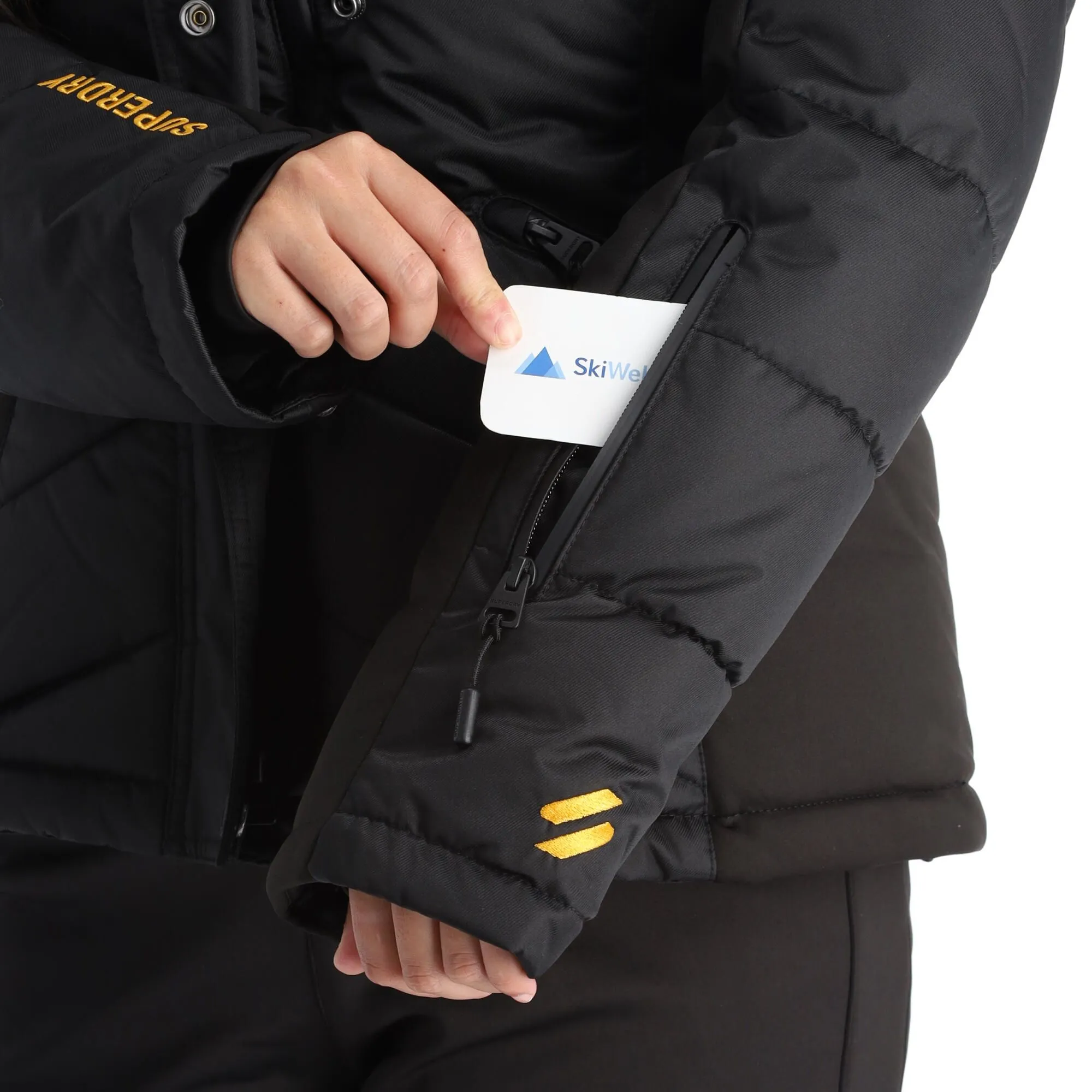 Superdry, Snow Luxe Puffer Veste De Ski Femmes Noir 9 Superdry, Snow Luxe Puffer Veste De Ski Femmes Noir – Image 7