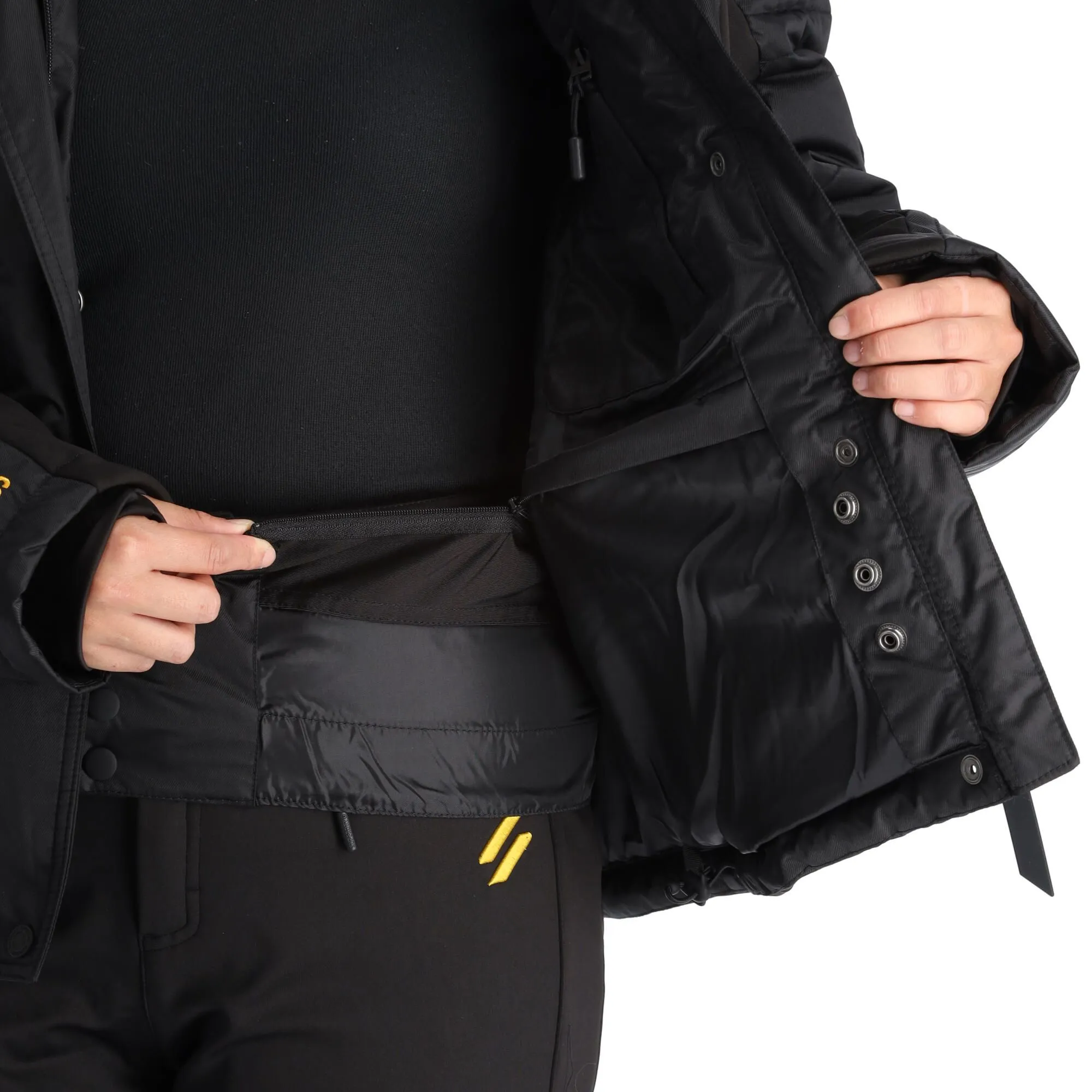 Superdry, Snow Luxe Puffer Veste De Ski Femmes Noir 11 Superdry, Snow Luxe Puffer Veste De Ski Femmes Noir – Image 9