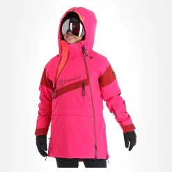 Tenson, Aerismo Jackorak Veste De Ski Femmes Cerise Rouge -ColourWear Soldes tenson aerismo jackorak aa jas gevoerd dames cerise rood 22tenso103v1 BI 04